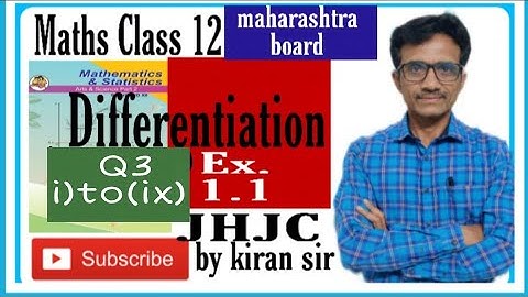 MATHS CLASS 12 Differentiation Ex.1.1 Q 3 (i)  - (ix)