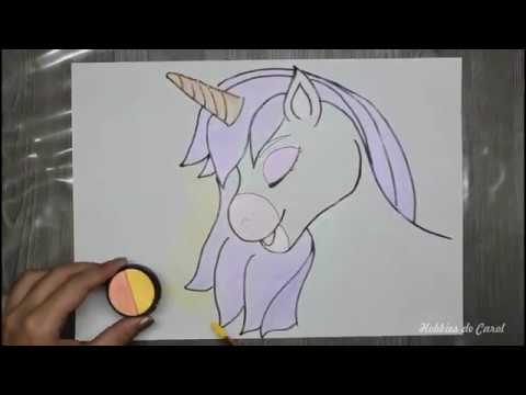 PINTANDO UNICORNIO CON MAQUILLAJE 🦄 Satisfying painting Unicorn with