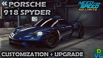 NFS No Limits | Porsche 918 Spyder | Customization + Upgrade