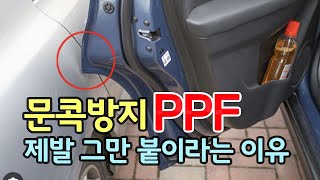[자동차 PPF 필름 VS 스펀지 VS 카페인트] 문콕 방지가 필요한 이유!