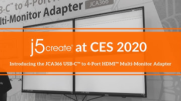 j5create® at CES2020 - Now available JCA366 4-port HDMI™ Multi-Monitor Adapter