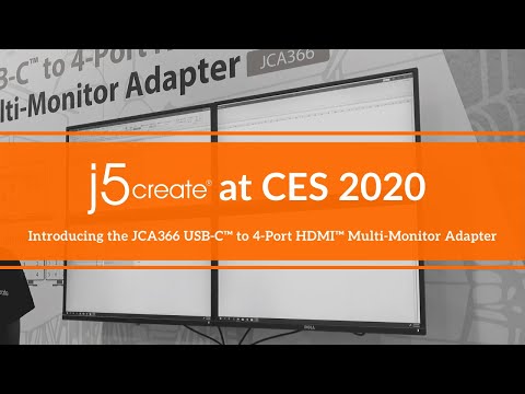 j5create® at CES2020 - Now available JCA366 4-port HDMI™ Multi-Monitor Adapter