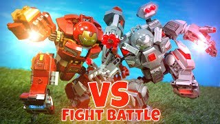 Lego Avengers Endgame War Machine Buster VS Hulkbuster Fight Battle Lego Stop Motion