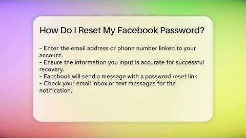 How Do I Reset My Facebook Password? - Everyday-Networking