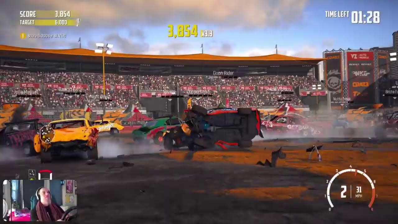 Wreckfest online With simulator on hood cam! Doing daily Tournaments