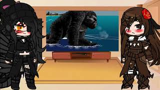 Zilla e Queen kong reagindo a Godzilla vs Kong/Gacha club\