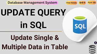 #66 UPDATE Query in SQL | UPDATE Query in MySQL | How to Update Data in SQL | MySQL UPDATE Tutorial