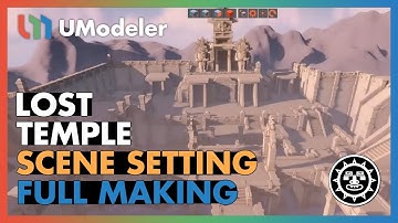 3D Modeling in Unity - Full Making Video of a Scene Setting in the Lost Temple with UModeler