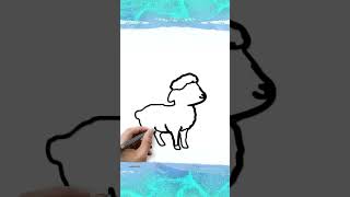 Easy lamb drawing #drawing #easydrawing #lamb