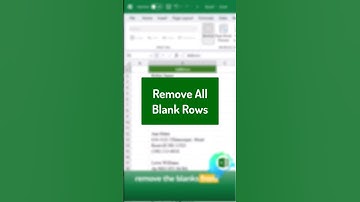 Remove all blank rows in just few clicks - Excel #shorts
