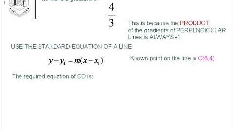 WJEC A level MathsCoordinate Geometry of the line