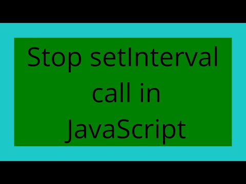 Stop setInterval call in JavaScript
