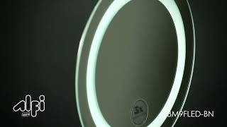 Alfi brand Tabletop Round 9&quot; W 5X Magnifying Cosmetic Mirror with Light | KitchenSource.com