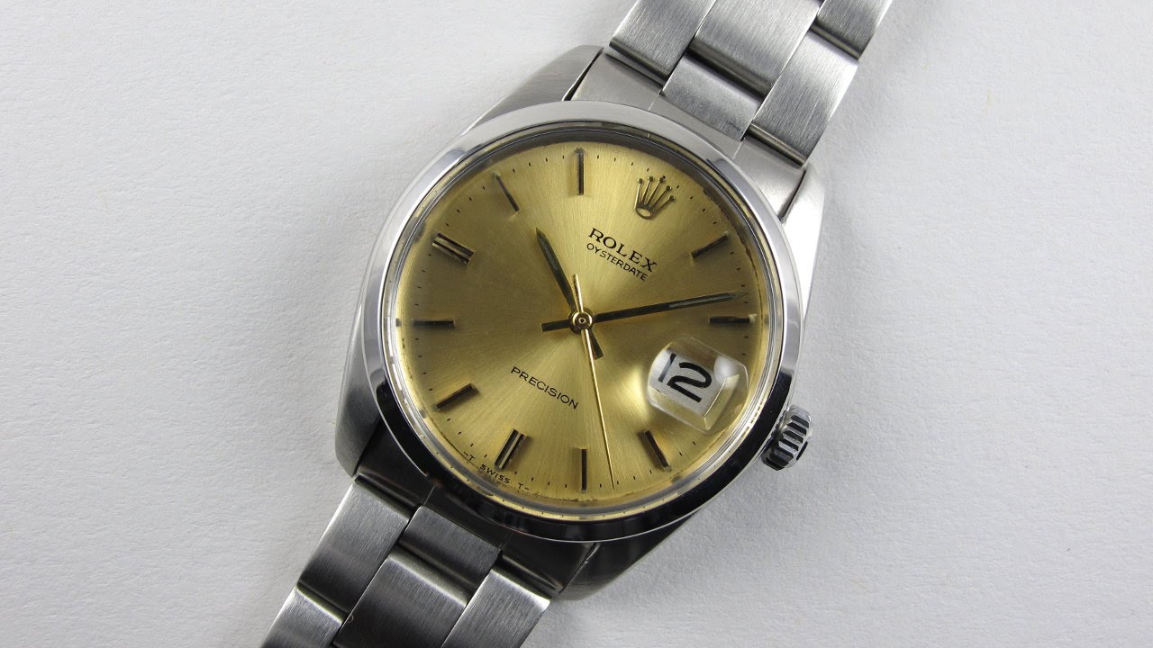 Steel Rolex Oyster Date Ref. 6694 vintage wristwatch, circa 1973