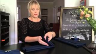 Bow Tie Napkin Fold Tutorial