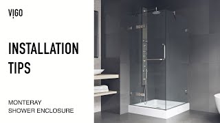 VIGO VG6011 Monteray Frameless Shower Enclosure - Installation Tips screenshot 5