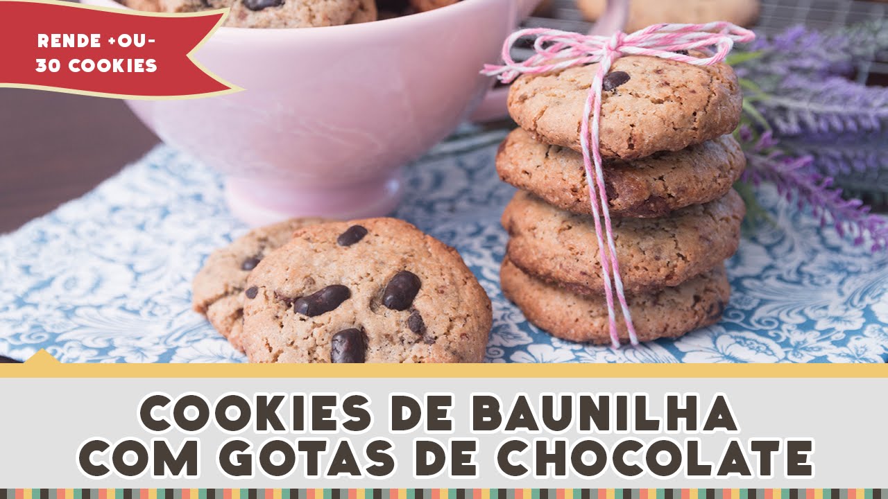 COOKIES DE BAUNILHA COM CHOCOLATE - RECEITAS DE MINUTO 78