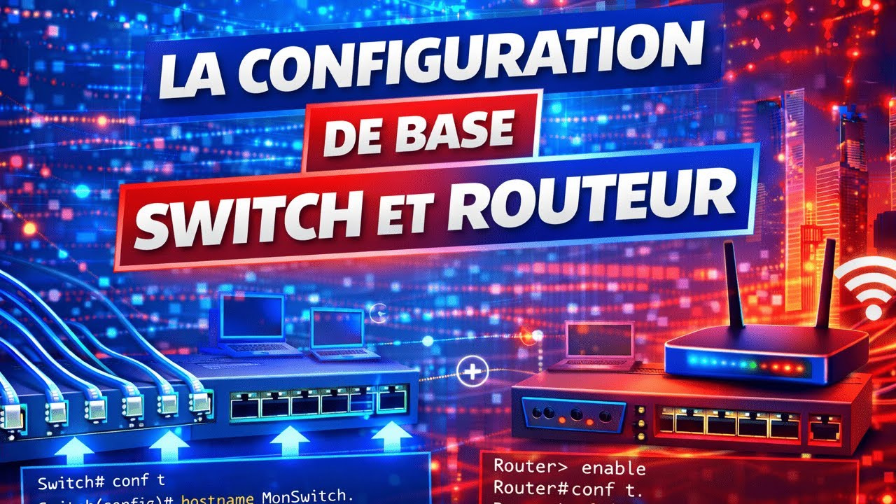 Configuration de base d’un switch et d’un routeur | Cisco #15