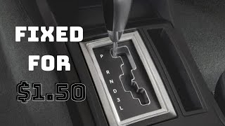 How to repair your Chrysler 300 Shifter for $1.50!!! Will not shift from park. Broken shifter repair