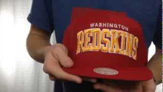 Redskins 'BLOCK-ARCH SNAPBACK' Burgundy Hat by Mitchell & Ness