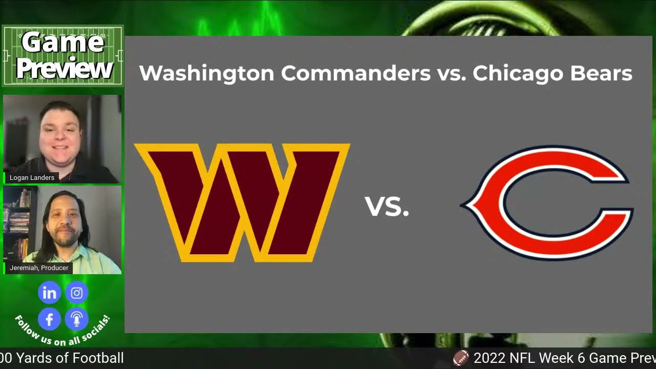 washington commanders versus the bears
