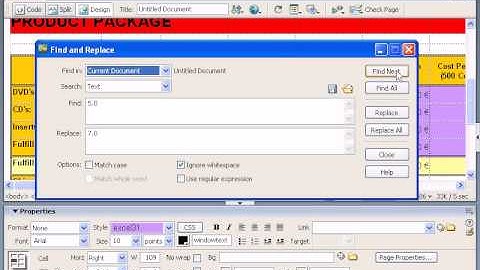 Advanced Dreamweaver Functions & Techniques - How To Use Find And Replace In Dreamweaver