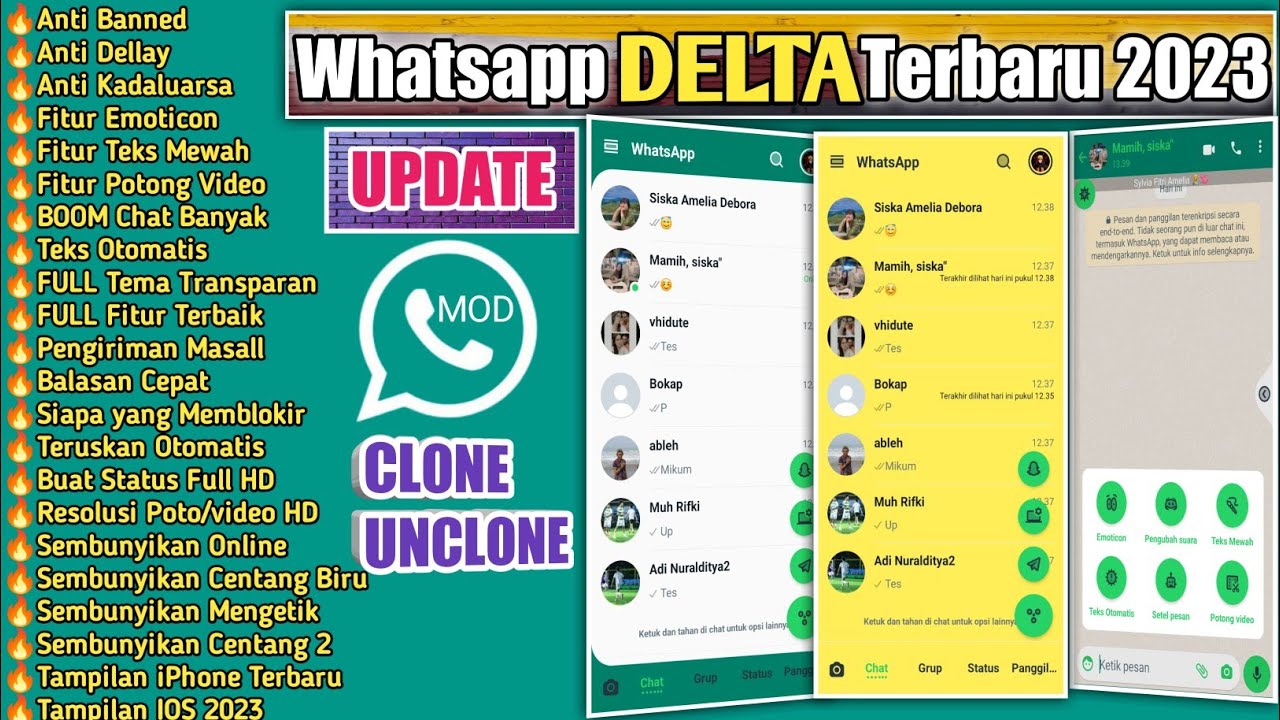 WhatsApp Mod Terbaru 2023 Yo Wa Delta Mod Terbaru 2023
