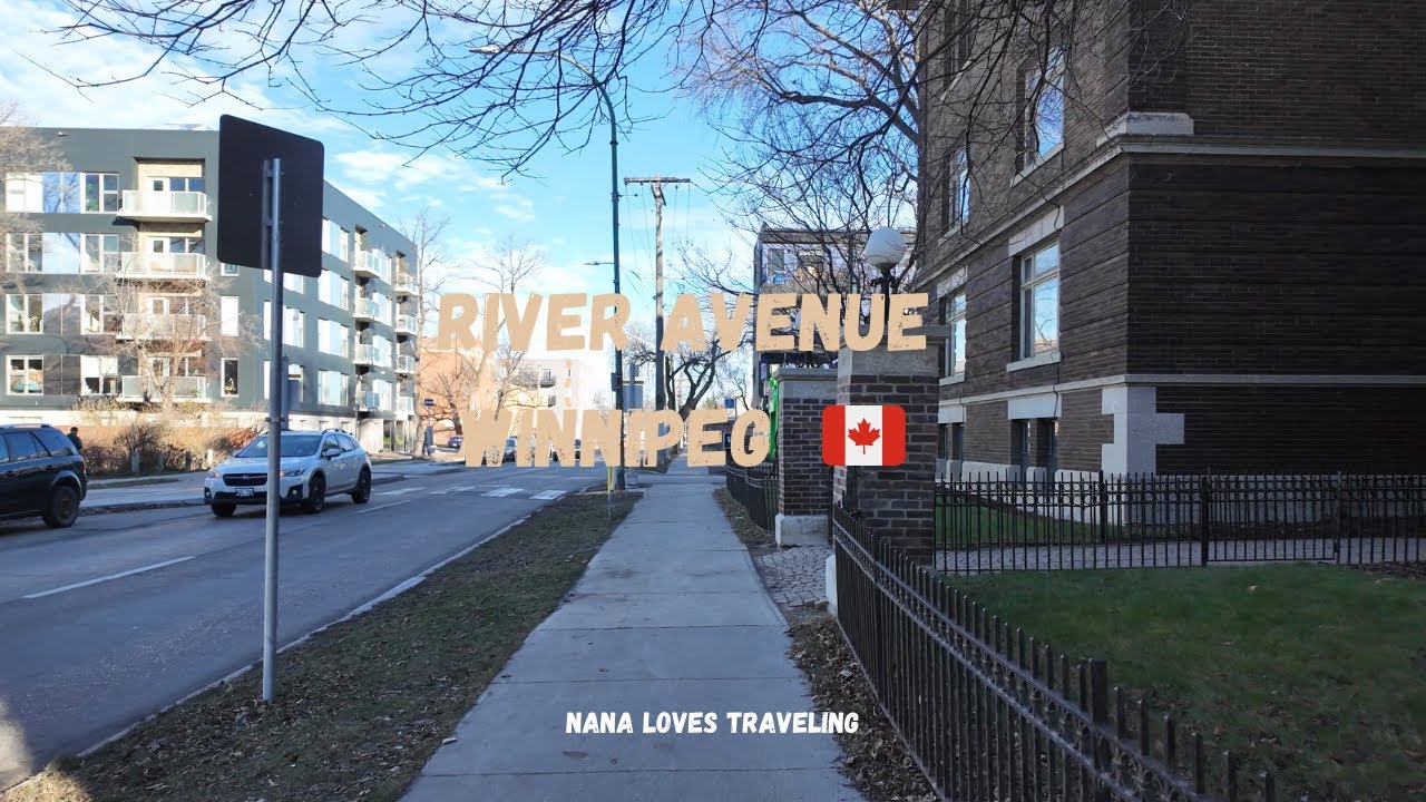 Walking tour | River Avenue | Winnipeg | late winter | 23 Nov 2025 #4k