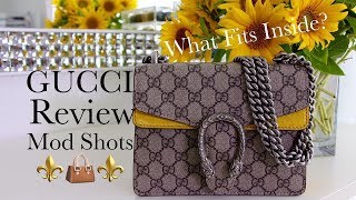 What Fits Inside? Gucci Dionysus GG Supreme Mini Bag | Mod Shots ★ Review