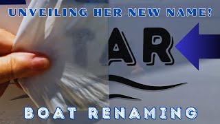 UNVEILING Her Name: CHRISTENING & LETTERING Our New BOAT! - JEANNEAU 795 NC Series 2