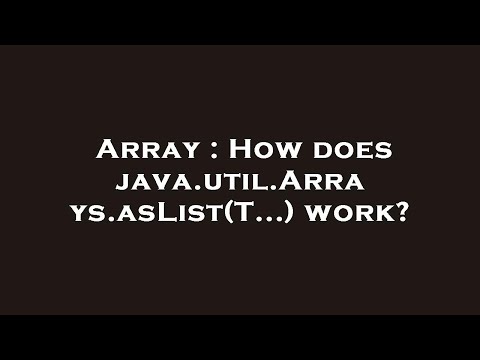 Array : How
