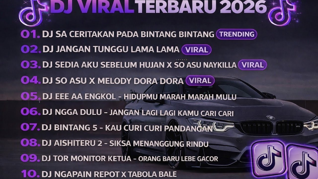 DJ TIKTOK TERBARU 2026🎵DJ SA CERITAKAN PADA BINTANG BINTANG🎵DJ JANGAN TUNGGU LAMA LAMA