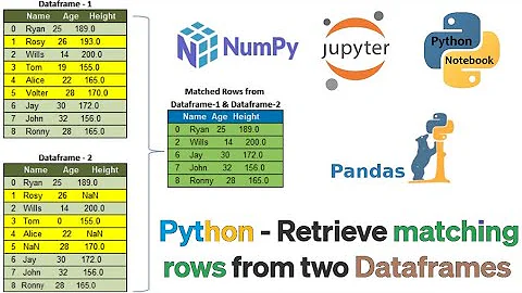 Python — Retrieve Matching Rows From Two Dataframes