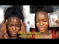 ASMR💫 Aggressive Hair scalp scratch massage | face massage with ice block & jade roller