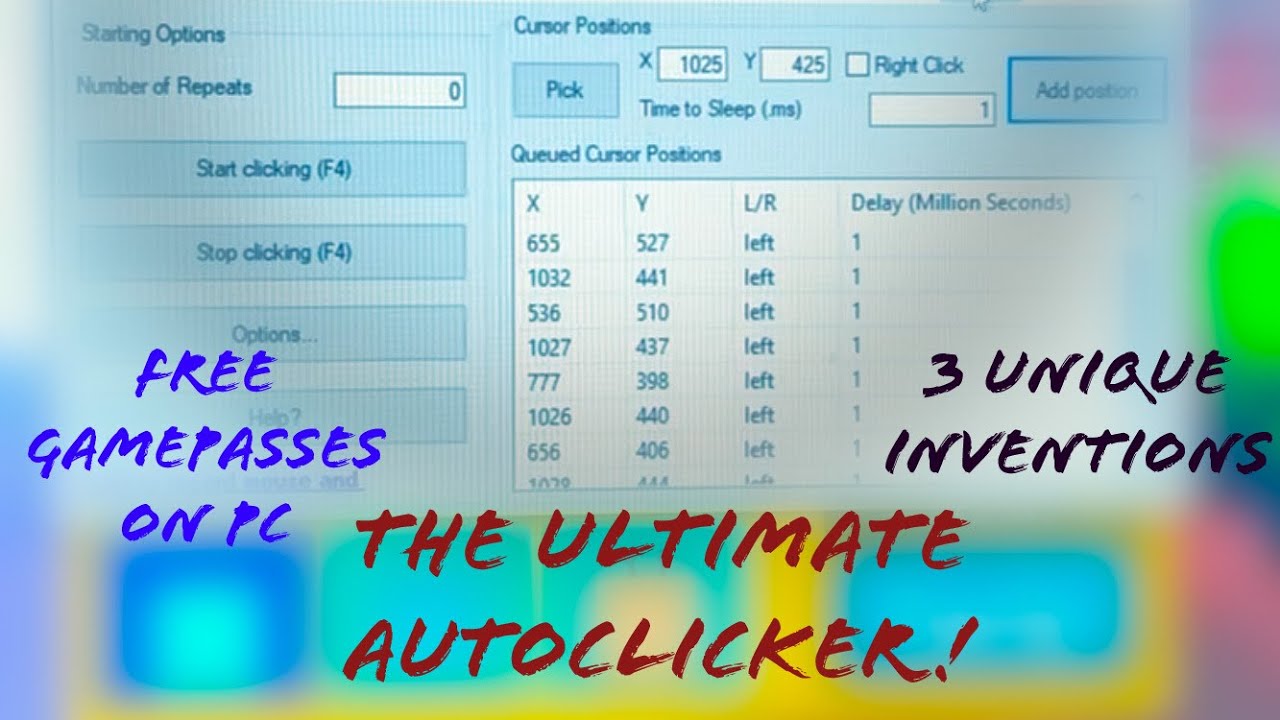 The Best Autoclicker In Saber Simulator Op Stratagies Free Gamepasses Pc Only Youtube - roblox saber simulator auto clicker