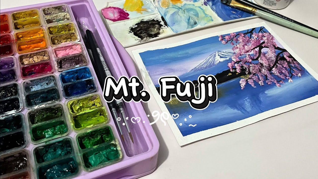 How to Paint Mt. Fuji Step by Step 🗻💙