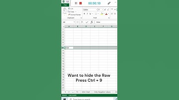 Excel Shortcut Key: How to Hide Column and Row in Excel