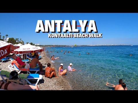 Antalya Konyaaltı Beach l July 2021 Turkey [4K HDR]