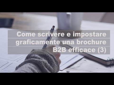 Video: Come Scrivere Brochure Di Marketing