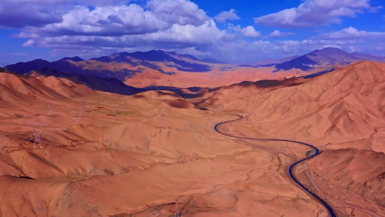Chinese Landscape Scenery. Dangjin Pass, Altun Mountains, at the border of Gansu and Qinghai, China