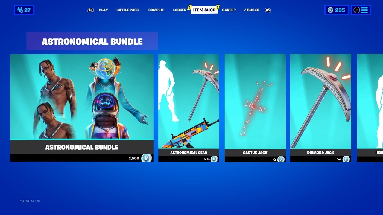 Fortnite Astronomical Bundle Travis Scott is Never Coming Back again