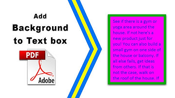 How to add background to a pdf text box in Adobe Acrobat Pro DC 2022