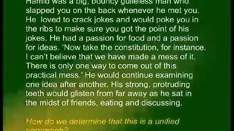 Writing Paragraphs Unity Coherence & Organization ENG101 Lecture 32