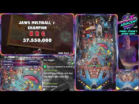 JAWS Pinball LIVE Sharks Silver Balls