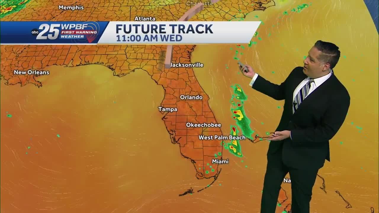 Scattered storms to start Wednesday morning across South Florida - YouTube