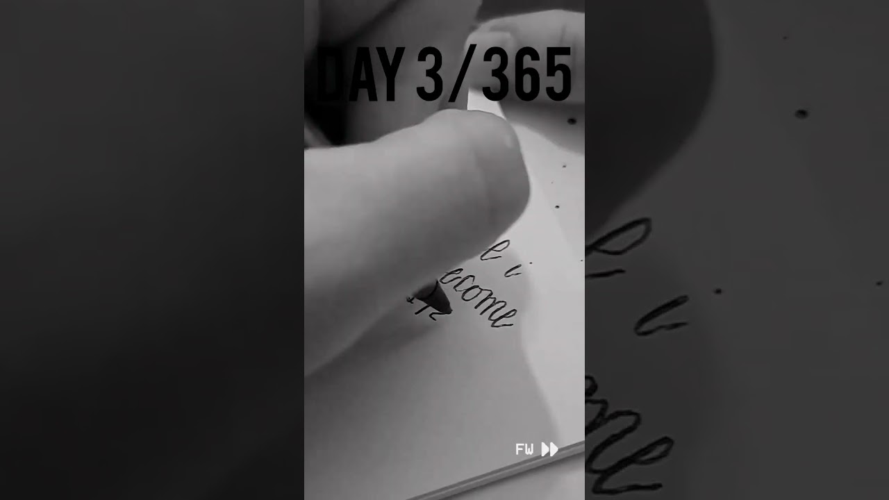 3/365 left-handed lettering animal i have become three days grace #shorts #calligraphy #writing