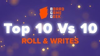 BoardGameGeek Top 10 vs 10 - Roll & Write Games