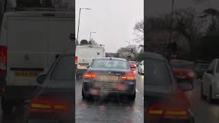 Dangerous impatient driver goes through red light &amp; nearly hits another car! 😱