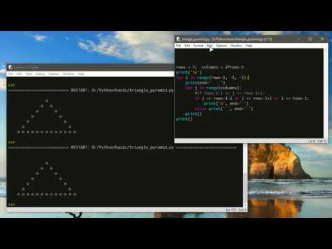 Python Programming for Fun - Triangle 07  Pyramid