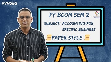 📄 B.Com Sem-2 VNSGU | Account Paper Style 2025 📝 | BY E-ABHYSU